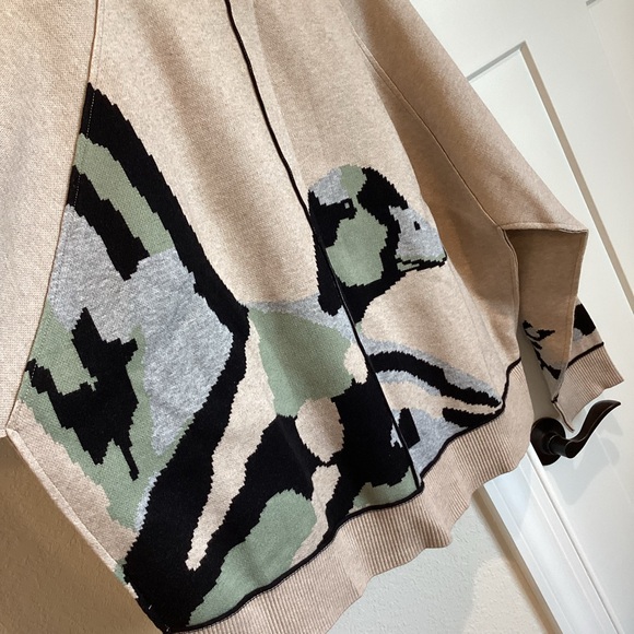 🦆Anthropologie Crewneck Sweater Pilcro Oaklyn Sweatshirt L Novelty Duck NEW - Picture 9 of 15